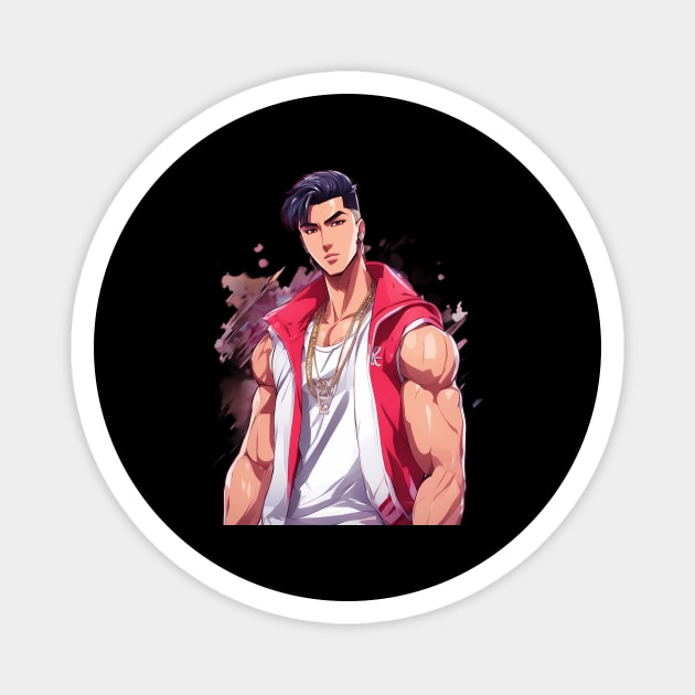 Cute Asian Dude Magnet by animegirlnft
